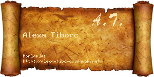 Alexa Tiborc névjegykártya